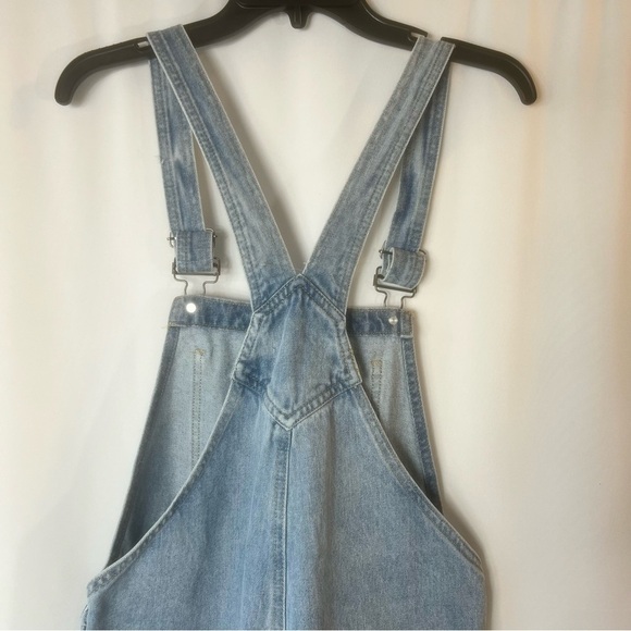 Nature Denim Veronica Overalls 100% cotton ripped Jean short overalls size:M - Picture 14 of 17